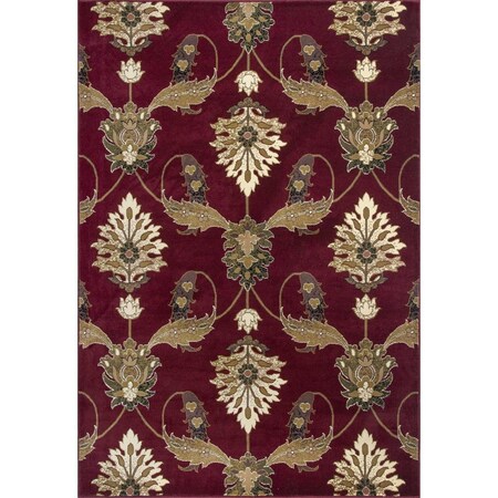 Palacedesigns 3 ft. 3 in. x 4 ft. 11 in. Polypropylene Red Area Rug PA3661501